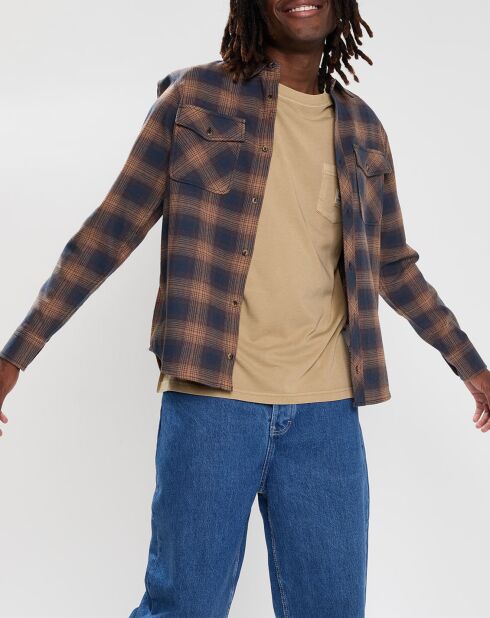 Chemise en Flanelle Tacoma Classic à carreaux bleu marine/marron