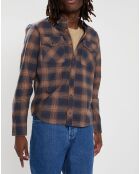 Chemise en Flanelle Tacoma Classic à carreaux bleu marine/marron