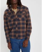 Chemise en Flanelle Tacoma Classic à carreaux bleu marine/marron