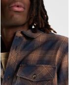 Chemise en Flanelle Tacoma Classic à carreaux bleu marine/marron