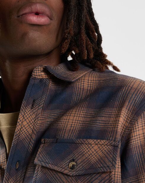 Chemise en Flanelle Tacoma Classic à carreaux bleu marine/marron