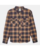 Chemise en Flanelle Tacoma Classic à carreaux bleu marine/marron