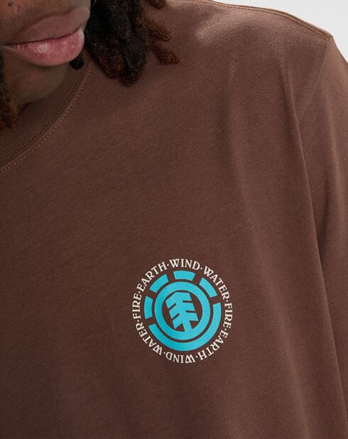 Bruine T-shirt van 100% biologisch katoen met Seal Bp