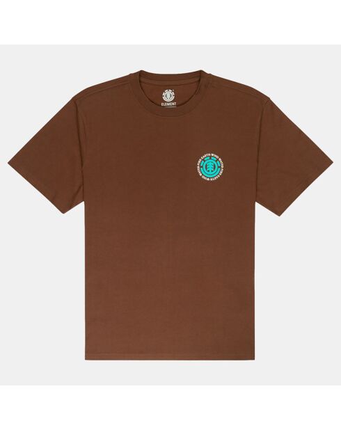 Bruine T-shirt van 100% biologisch katoen met Seal Bp