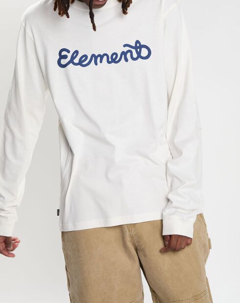 T-Shirt 100% Coton Bio Chicago Il Ls écru
