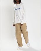 T-Shirt 100% Coton Bio Chicago Il Ls écru