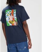 T-Shirt 100% Coton Bio Earth bleu marine