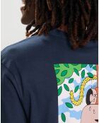 T-Shirt 100% Coton Bio Earth bleu marine