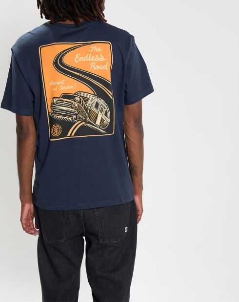 T-Shirt 100% Coton Bio Timber Novel bleu marine