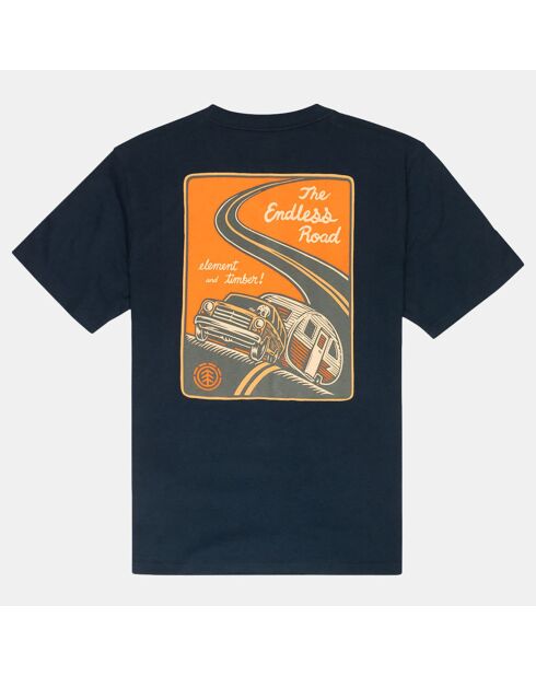 T-Shirt 100% Coton Bio Timber Novel bleu marine