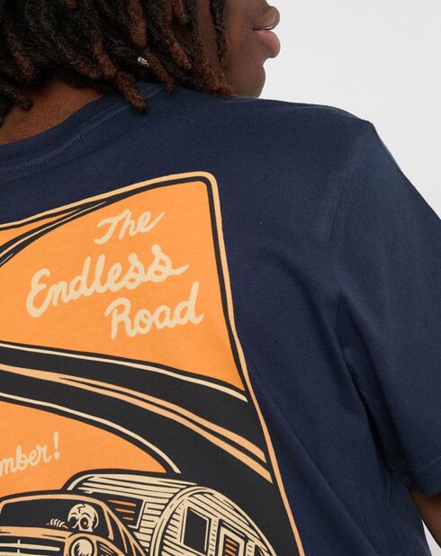 T-Shirt 100% Coton Bio Timber Novel bleu marine