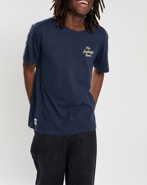 T-Shirt 100% Coton Bio Timber Novel bleu marine