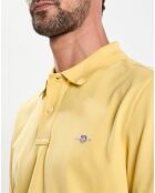 Polo Regular Fit uni piqué jaune clair