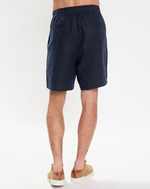 Bermuda 100% Lin bleu
