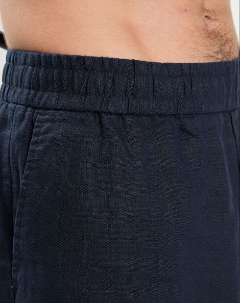 Bermuda 100% Lin bleu