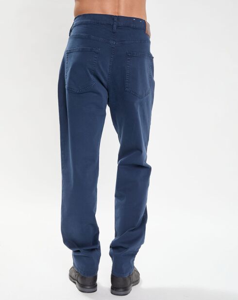 Pantalon Slim Fit 5 poches Wash bleu