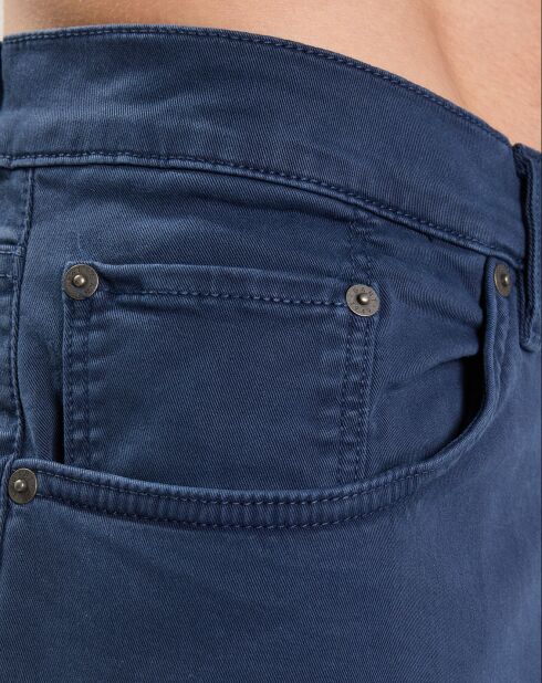 Pantalon Slim Fit 5 poches Wash bleu