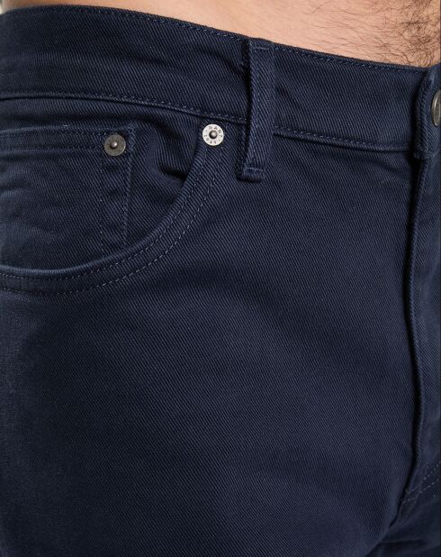 Pantalon Regular Fit Peau de Pêche bleu