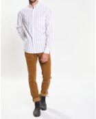Pantalon Slim Fit en Velours côtelé ocre