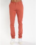 Pantalon chino Slim Fit uni orange moyen