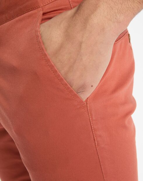 Pantalon chino Slim Fit uni orange moyen