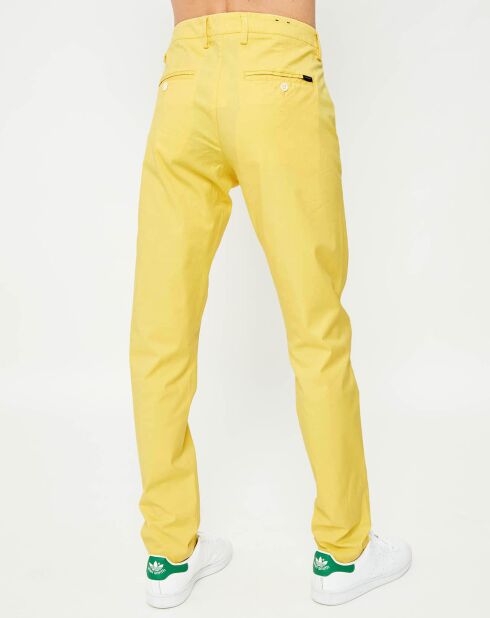 Pantalon chino slim light jaune