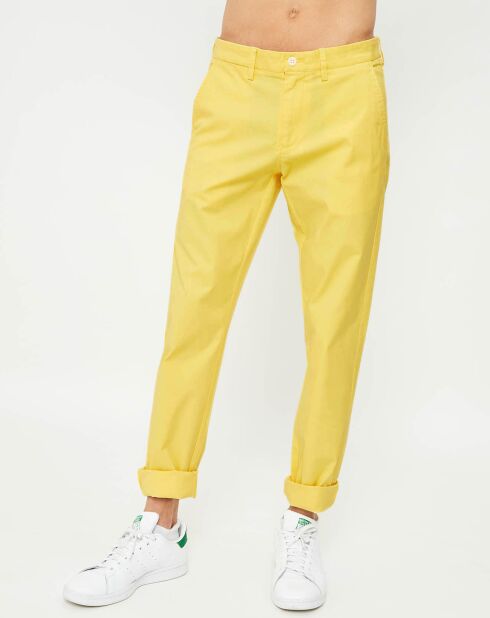 Pantalon chino slim light jaune