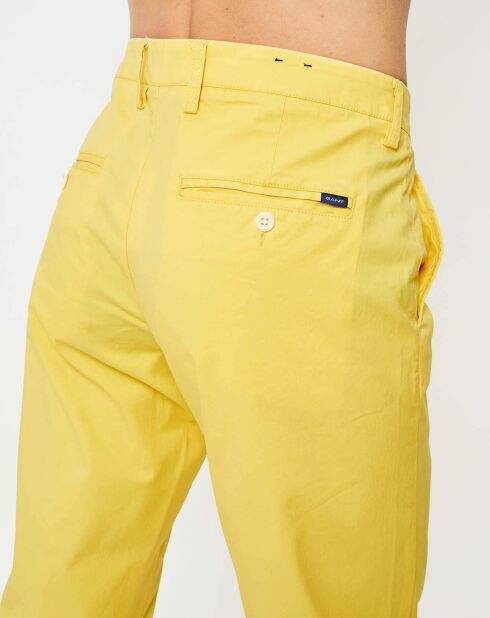 Pantalon chino slim light jaune