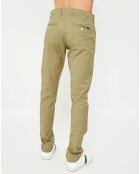 Pantalon chino slim light kaki