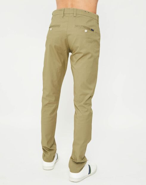 Pantalon chino slim light kaki