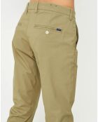 Pantalon chino slim light kaki