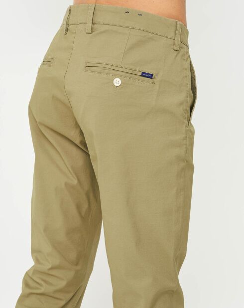 Pantalon chino slim light kaki