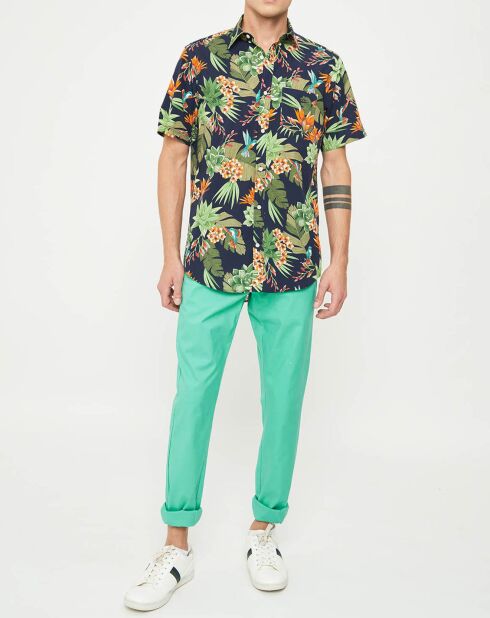 Pantalon chino slim light vert menthe