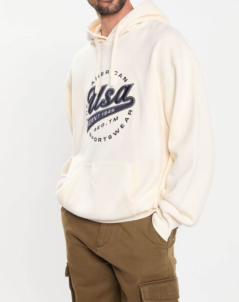 Sweat Hood Usa écru