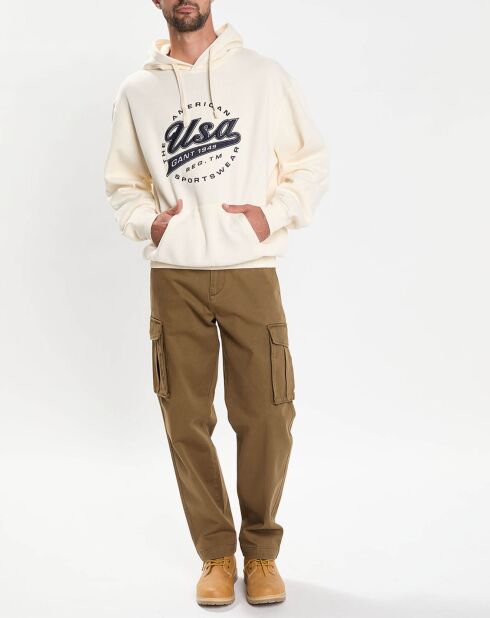 Sweat Hood Usa écru