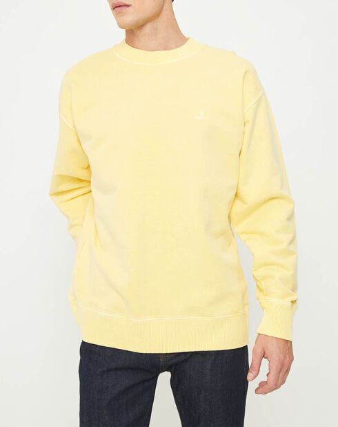 Sweat délavé jaune