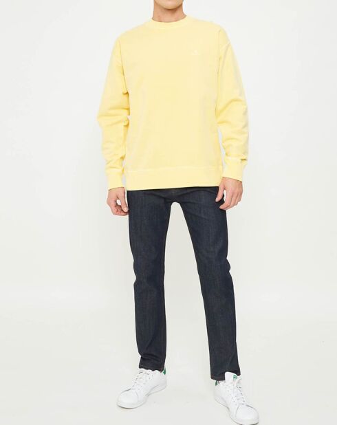 Sweat délavé jaune