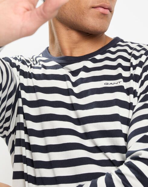 T-Shirt Regular Fit Marinière bleu/blanc