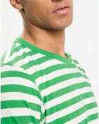 T-Shirt Regular Fit Marinière vert/blanc