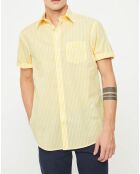 Chemise droite Color rayée jaune