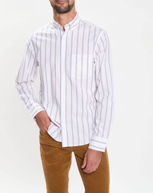 Chemise Regular Fit Popeline à rayures blanc/multicolore