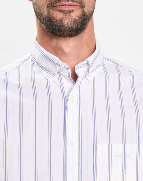 Chemise Regular Fit Popeline à rayures blanc/multicolore