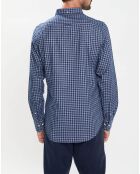 Chemise en Flanelle Slim Fit Vichy bleue