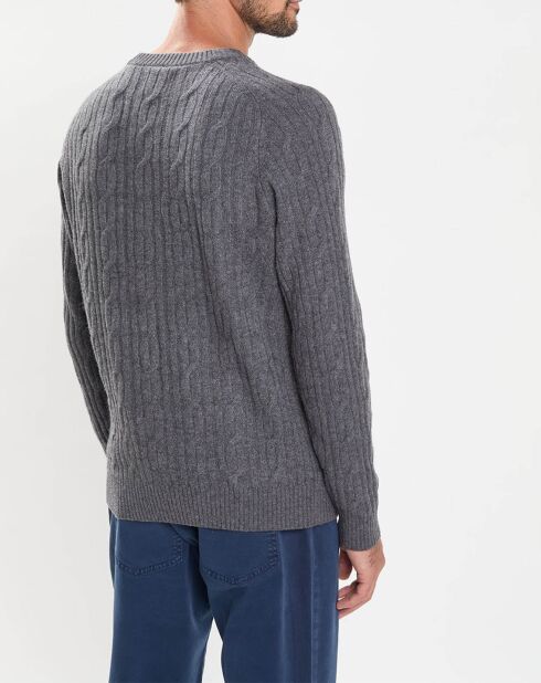 Pull en Laine mélangée Cable gris