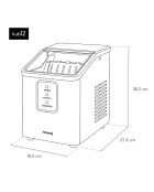 KUB12 compacte ijsmachine 12kg zwart