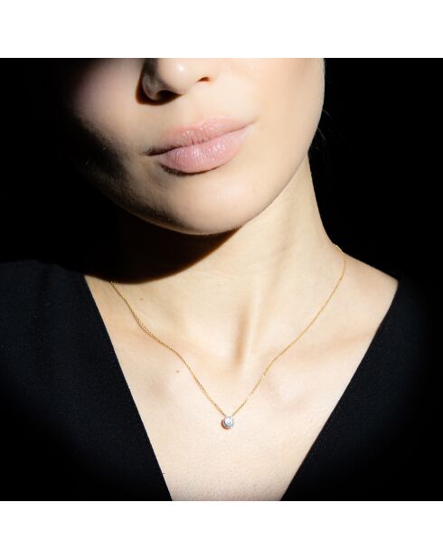 Pendentif Mon Brillant Diamants 0.12 ct or jaune