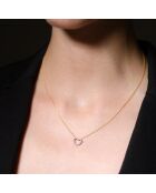 Pendentif  Joli Coeur Diamants 0.07 ct or jaune