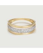 Bague Daphné Diamants 0.33 ct or jaune