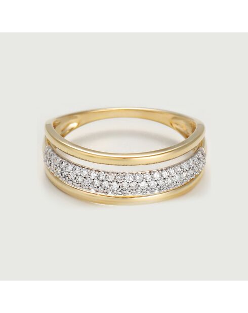 Bague Daphné Diamants 0.33 ct or jaune
