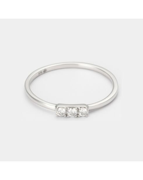 Bague Diamants 0.10 ct or blanc